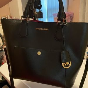 Michael Kore Greenwich bag blk/raspberry